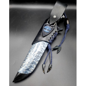 БЕЗОДНЯ ІІ.ІІ авторський ніж ручної роботи Павла Гончаренка, сталь - мозаїчний дамаск, 60 HRC. Photo 3